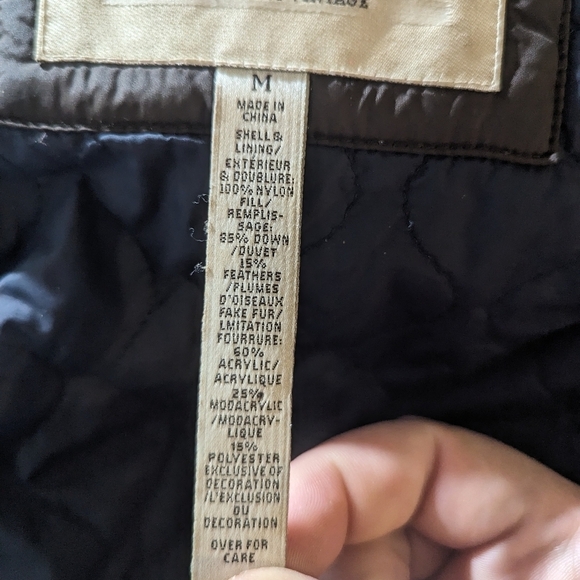 Abercrombie And Fitch Parka Jacket Womens M Long Brown Coat / Hood Down Feathers - Picture 2 of 10